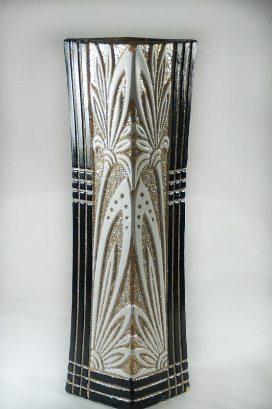 Gold Black Vase