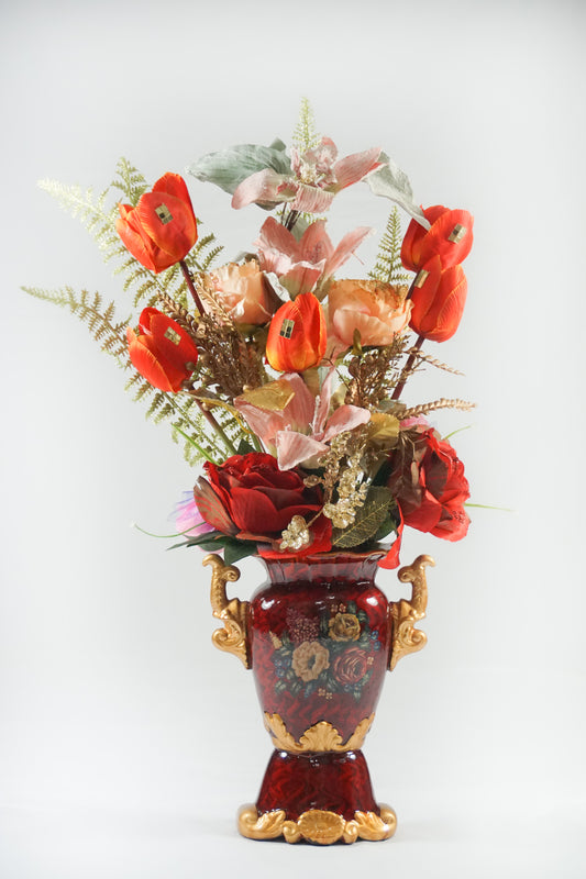 Red Vase Bouquet
