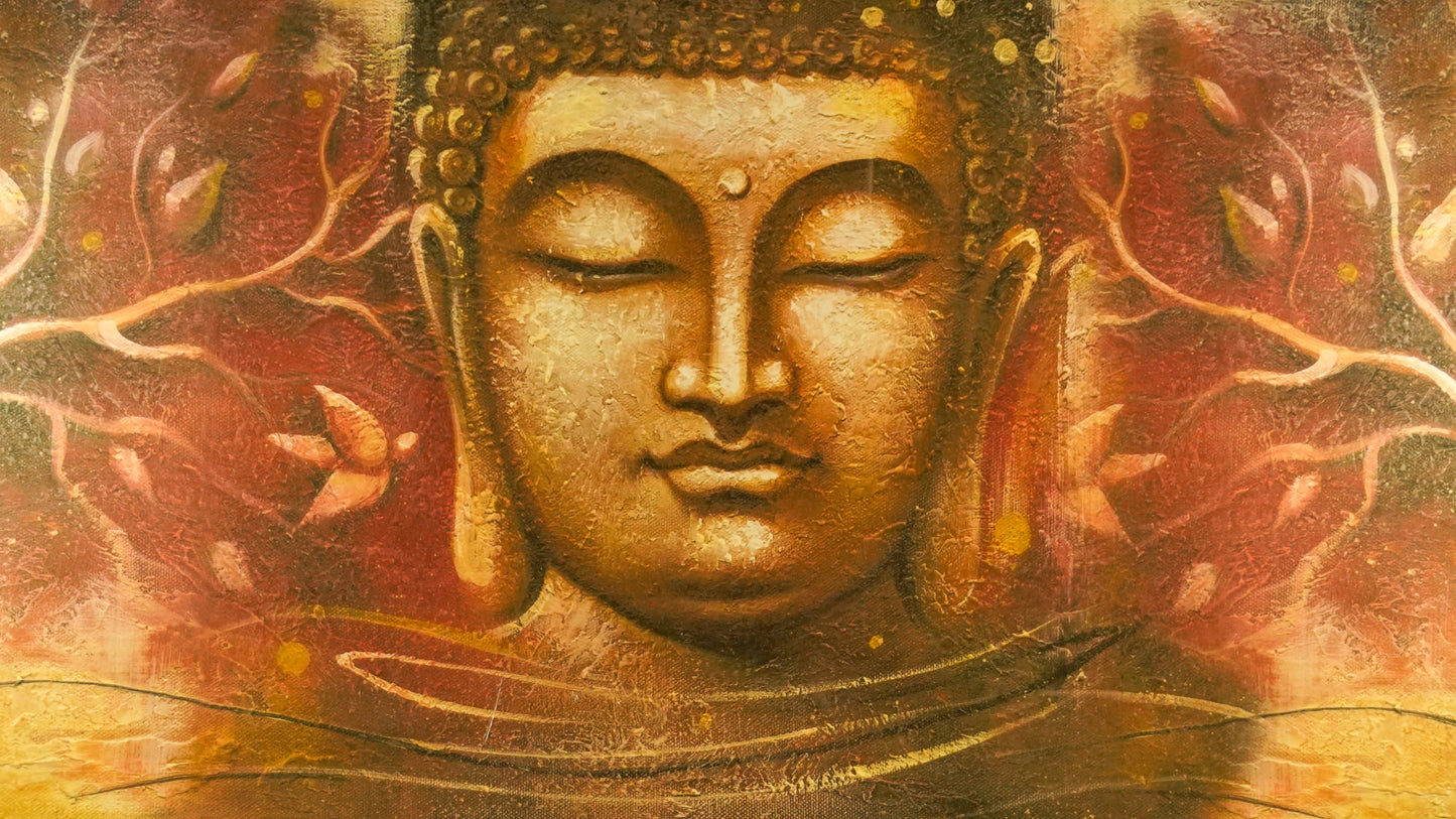 Buddha face Red